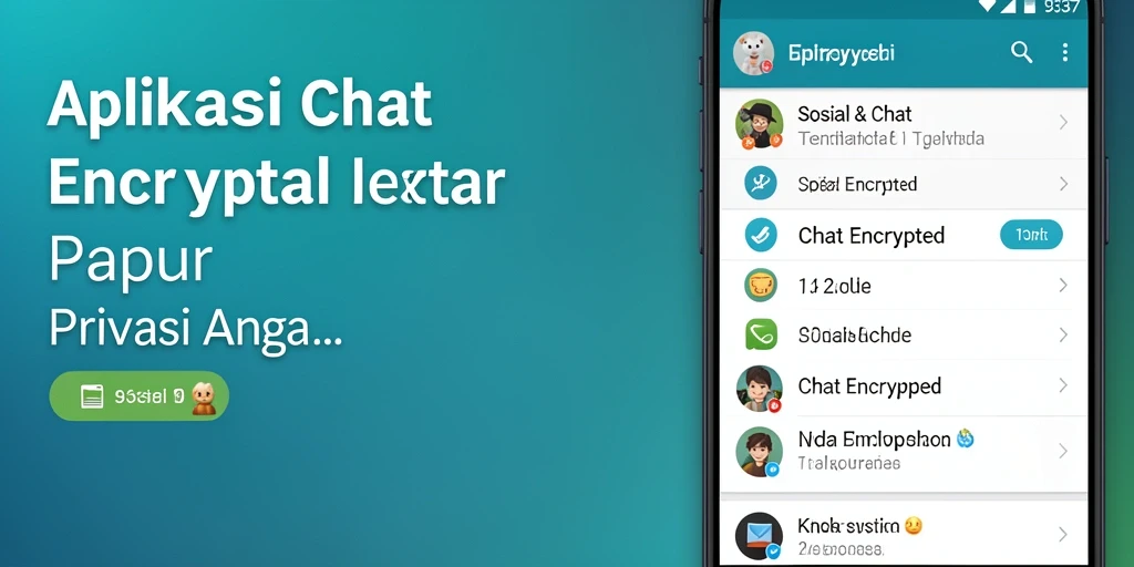 Antarmuka aplikasi 93337 menampilkan fitur chat terenkripsi yang aman.