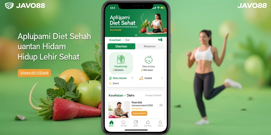 Antarmuka aplikasi JAVO88 yang mudah digunakan untuk Diet Sehat.