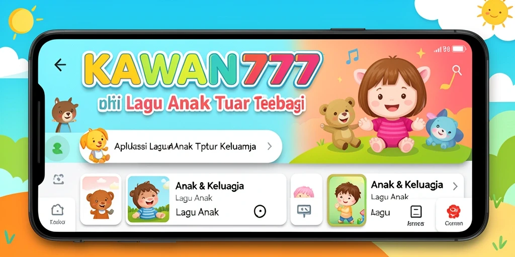 Antarmuka KAWAN777 menampilkan berbagai lagu anak yang menarik.