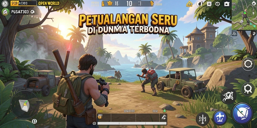 Tampilan antarmuka PUSAT303 yang dinamis dan interaktif.