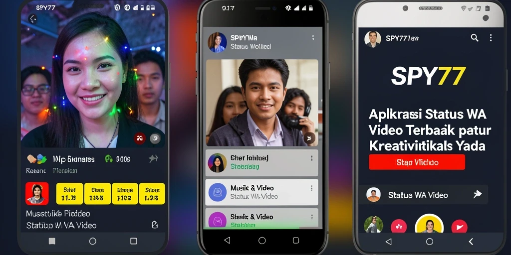 Antarmuka SPY77 yang menarik untuk pengeditan Status WA Video.
