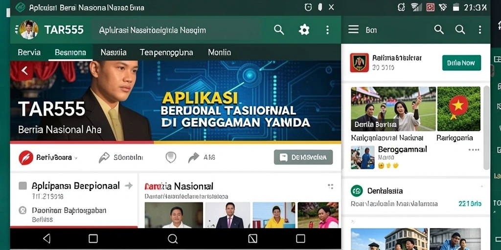Tampilan antarmuka aplikasi TAR555 yang informatif dan user-friendly.