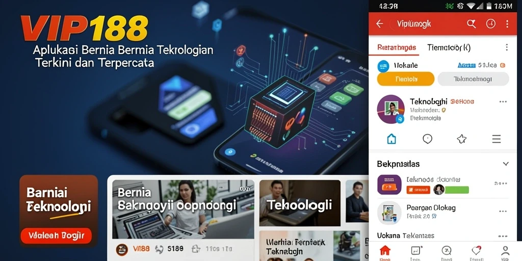 Screenshot antarmuka VIP188 yang menampilkan berita teknologi terbaru.